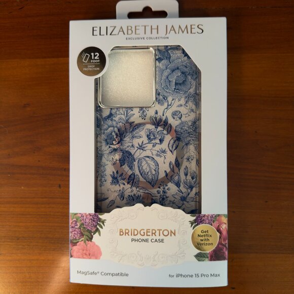 Bridgerton x Elizabeth James Case with MagSafe for iPhone 15 Pro Max - Regency - Picture 1 of 7